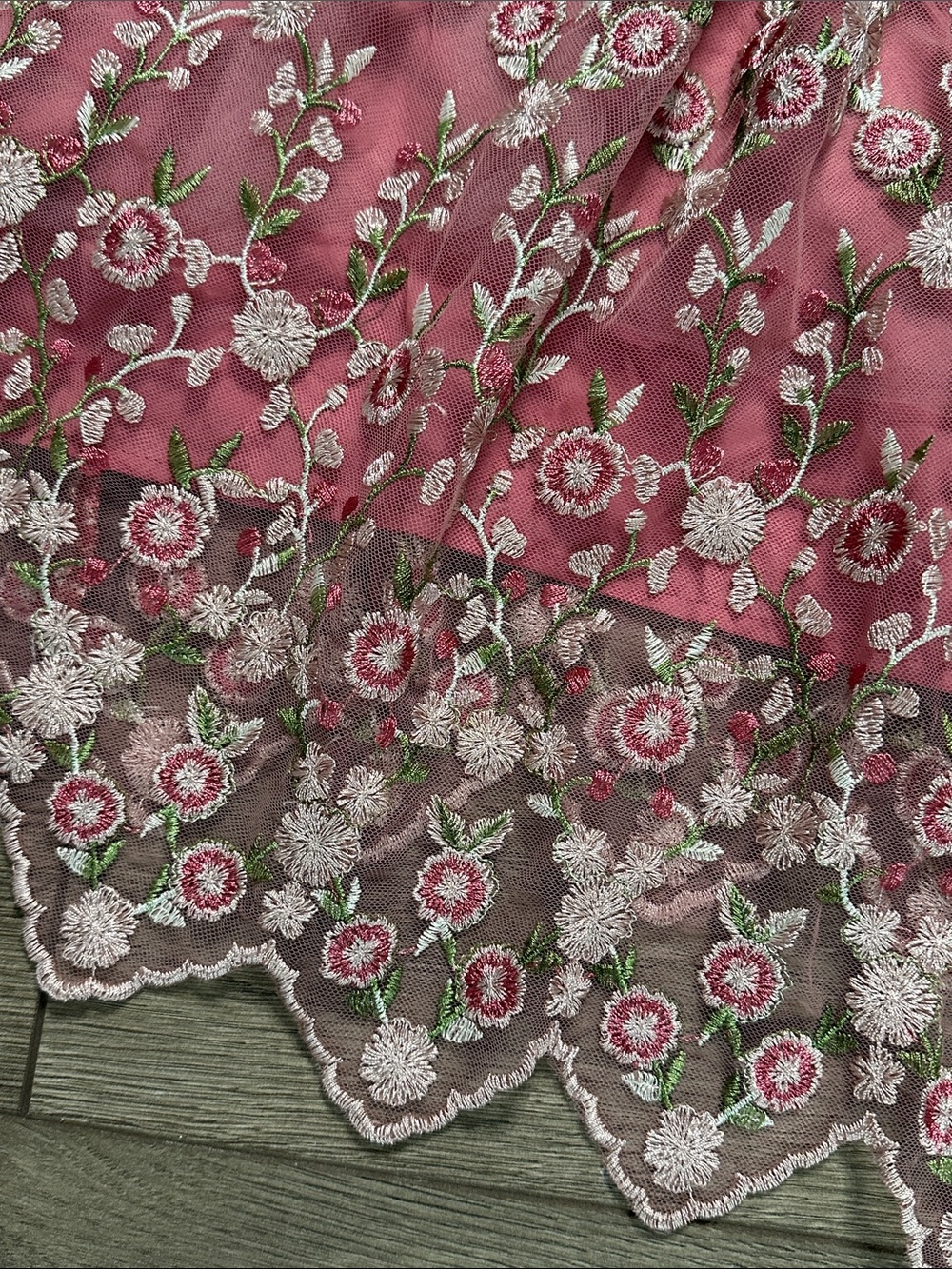 Ivy City Zoey Fairytale Floral Embroidered Garden Party Maxi Dress Pink Small - Picture 9 of 15